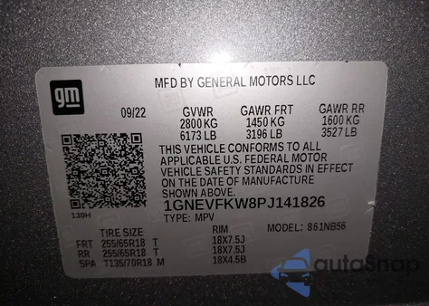 1GNEVFKW8PJ141826
